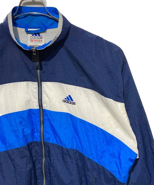 adidas（アディダス）adidas (アディダス) ナイロンジャケット ブルー サイズ:XLの古着・服飾アイテム