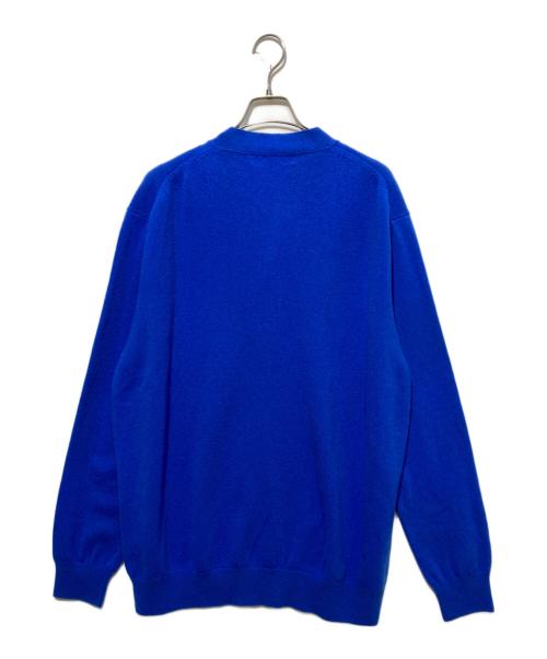 COMME des GARCONS SHIRT（コムデギャルソンシャツ）COMME des GARCONS SHIRT (コムデギャルソンシャツ) ハイゲージウールニットカーディガン ブルー サイズ:Lの古着・服飾アイテム