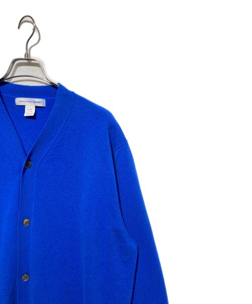 COMME des GARCONS SHIRT（コムデギャルソンシャツ）COMME des GARCONS SHIRT (コムデギャルソンシャツ) ハイゲージウールニットカーディガン ブルー サイズ:Lの古着・服飾アイテム