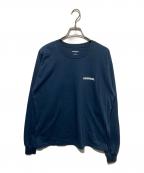 NEIGHBORHOODネイバーフッド）の古着「ロゴプリント L/Sカットソー」｜ネイビー