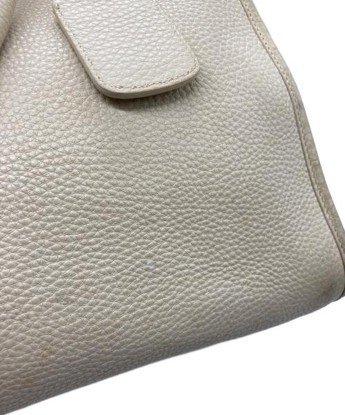 PRADA（プラダ）PRADA (プラダ) レザートートバッグ アイボリーの古着・服飾アイテム