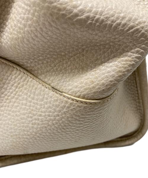 PRADA（プラダ）PRADA (プラダ) レザートートバッグ アイボリーの古着・服飾アイテム