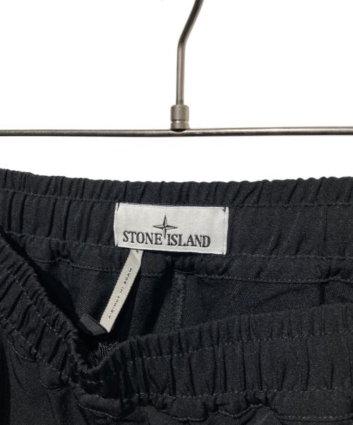 STONE ISLAND（ストーンアイランド）STONE ISLAND (ストーンアイランド) ナイロンストレッチパンツ ブラック サイズ:Lの古着・服飾アイテム