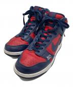 NIKE SB×SUPREMEナイキエスビー×シュプリーム）の古着「DUNK HIGH OG ハイカットスニーカー」｜レッド×ネイビー
