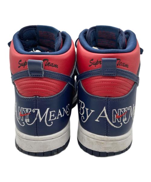 NIKE SB（ナイキエスビー）NIKE SB (ナイキエスビー) Supreme (シュプリーム) DUNK HIGH OG ハイカットスニーカー レッド×ネイビー サイズ:26.5cmの古着・服飾アイテム