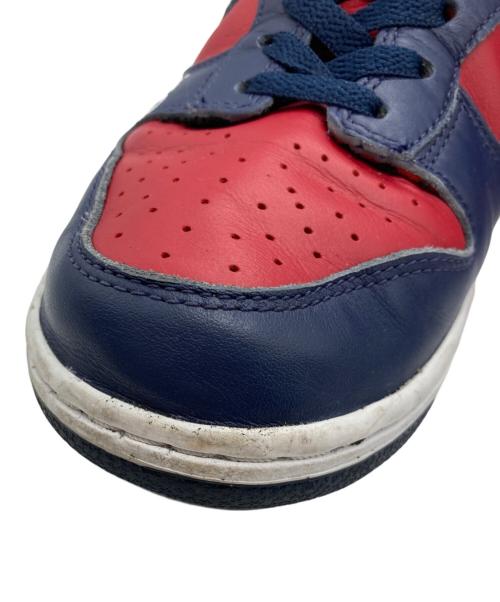 NIKE SB（ナイキエスビー）NIKE SB (ナイキエスビー) Supreme (シュプリーム) DUNK HIGH OG ハイカットスニーカー レッド×ネイビー サイズ:26.5cmの古着・服飾アイテム