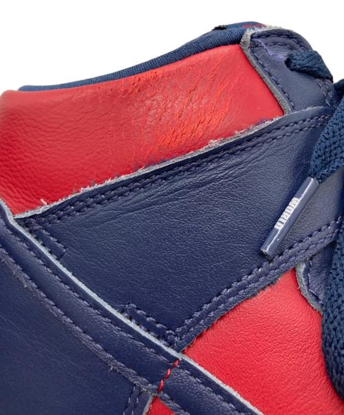 NIKE SB（ナイキエスビー）NIKE SB (ナイキエスビー) Supreme (シュプリーム) DUNK HIGH OG ハイカットスニーカー レッド×ネイビー サイズ:26.5cmの古着・服飾アイテム