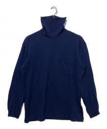 Yohji Yamamoto pour homme（ヨウジヤマモト プールオム）の古着「ウールタートルネックカットソー」｜ネイビー