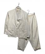Yohji Yamamoto pour hommeヨウジヤマモト プールオム）の古着「刺し子シルクセットアップ」｜ホワイト