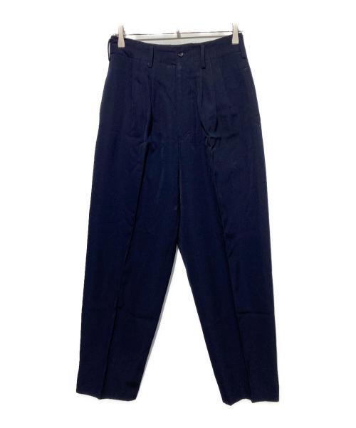 Yohji Yamamoto pour homme（ヨウジヤマモト プールオム）Yohji Yamamoto pour homme (ヨウジヤマモト プールオム) 80s ウールギャバスラックス ネイビー サイズ:Sの古着・服飾アイテム