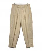 Yohji Yamamoto pour hommeヨウジヤマモト プールオム）の古着「80s タックワイドスラックス」｜ベージュ