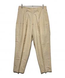 Yohji Yamamoto pour homme（ヨウジヤマモト プールオム）の古着「80s タックワイドスラックス」｜ベージュ