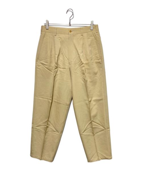 Yohji Yamamoto pour homme（ヨウジヤマモト プールオム）Yohji Yamamoto pour homme (ヨウジヤマモト プールオム) タックワイドスラックス ベージュ サイズ:Sの古着・服飾アイテム