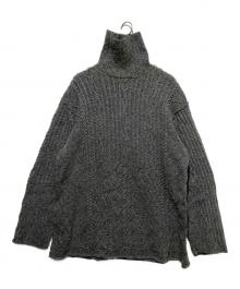 Yohji Yamamoto pour homme（ヨウジヤマモト プールオム）の古着「タートルネックケーブルニット」｜グレー