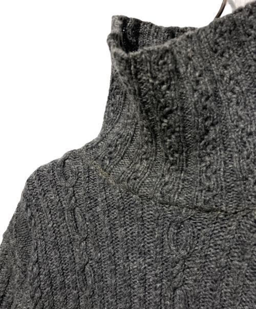 Yohji Yamamoto pour homme（ヨウジヤマモト プールオム）Yohji Yamamoto pour homme (ヨウジヤマモト プールオム) タートルネックケーブルニット グレー サイズ:Mの古着・服飾アイテム