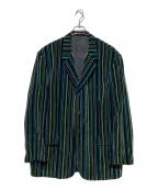 Yohji Yamamoto pour hommeヨウジヤマモト プールオム）の古着「ベルベットブレザー ジャケット」｜ブラック×グリーン