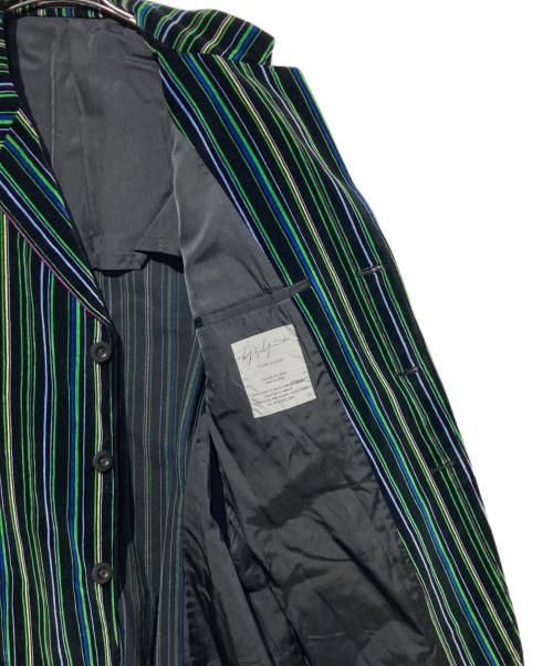 Yohji Yamamoto pour homme（ヨウジヤマモト プールオム）Yohji Yamamoto pour homme (ヨウジヤマモト プールオム) ベルベットブレザー ジャケット ブラック×グリーン サイズ:Mの古着・服飾アイテム
