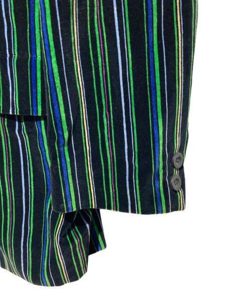 Yohji Yamamoto pour homme（ヨウジヤマモト プールオム）Yohji Yamamoto pour homme (ヨウジヤマモト プールオム) ベルベットブレザー ジャケット ブラック×グリーン サイズ:Mの古着・服飾アイテム