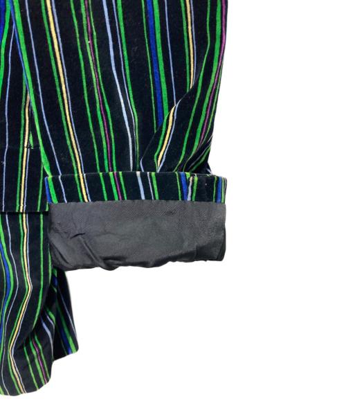 Yohji Yamamoto pour homme（ヨウジヤマモト プールオム）Yohji Yamamoto pour homme (ヨウジヤマモト プールオム) ベルベットブレザー ジャケット ブラック×グリーン サイズ:Mの古着・服飾アイテム
