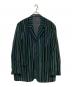 Yohji Yamamoto pour homme（ヨウジヤマモト プールオム）の古着「ベルベットブレザー ジャケット」｜ブラック×グリーン