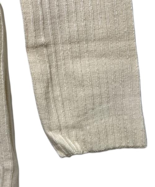 Yohji Yamamoto pour homme（ヨウジヤマモト プールオム）Yohji Yamamoto pour homme (ヨウジヤマモト プールオム) リブタートルネックニット ホワイト サイズ:Mの古着・服飾アイテム