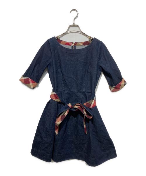 BLUE LABEL CRESTBRIDGE（ブルーレーベルクレストブリッジ）BLUE LABEL CRESTBRIDGE (ブルーレーベルクレストブリッジ) デニムワンピース インディゴ サイズ:38の古着・服飾アイテム