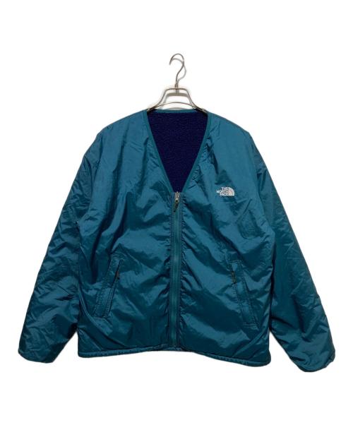 THE NORTH FACE（ザ ノース フェイス）THE NORTH FACE (ザ ノース フェイス) リバーシブルエクストリームパイルカーディガン グリーン×パープル サイズ:XLの古着・服飾アイテム