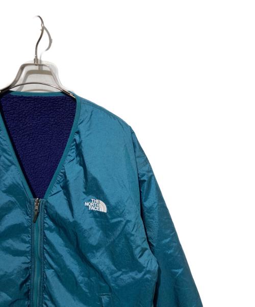THE NORTH FACE（ザ ノース フェイス）THE NORTH FACE (ザ ノース フェイス) リバーシブルエクストリームパイルカーディガン グリーン×パープル サイズ:XLの古着・服飾アイテム