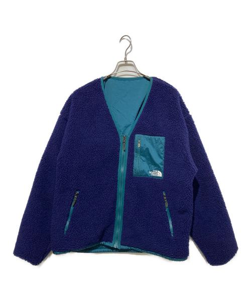 THE NORTH FACE（ザ ノース フェイス）THE NORTH FACE (ザ ノース フェイス) リバーシブルエクストリームパイルカーディガン グリーン×パープル サイズ:XLの古着・服飾アイテム