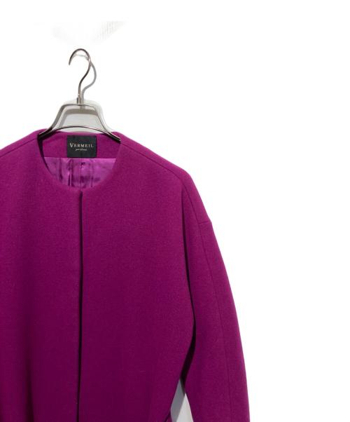 VERMEIL par iena（ヴェルメイユ パー イエナ）VERMEIL par iena (ヴェルメイユ パー イエナ) ウールコート パープル サイズ:36の古着・服飾アイテム