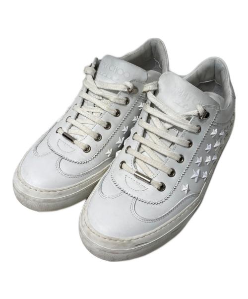 JIMMY CHOO（ジミーチュウ）JIMMY CHOO (ジミーチュウ) スタースタッズスニーカー ホワイト サイズ:41の古着・服飾アイテム