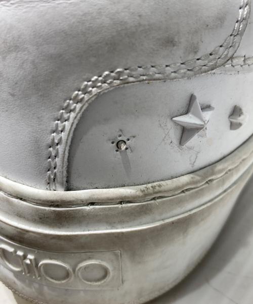 JIMMY CHOO（ジミーチュウ）JIMMY CHOO (ジミーチュウ) スタースタッズスニーカー ホワイト サイズ:41の古着・服飾アイテム