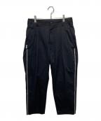 WTAPS×UNDERCOVERダブルタップス×アンダーカバー）の古着「T/C TWILL SIDE ZIP 2TUCK PT」｜ブラック