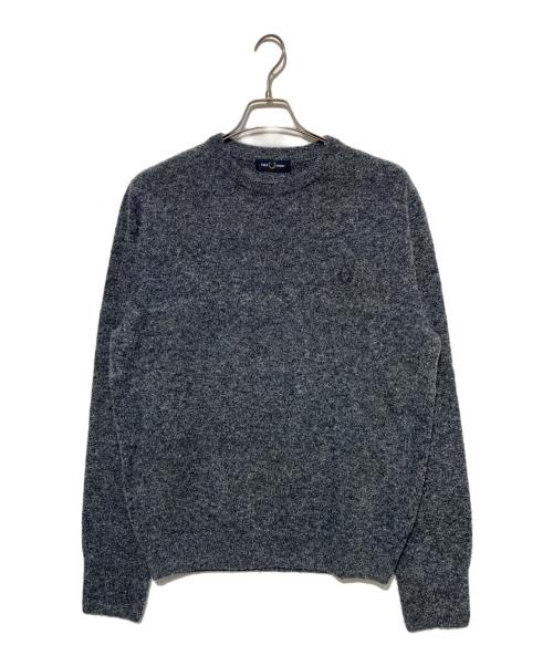 FRED PERRY（フレッドペリー）FRED PERRY (フレッドペリー) bouclé crew-neck sweater グレー サイズ:Lの古着・服飾アイテム