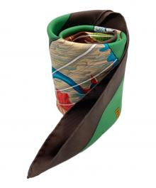 HERMES（エルメス）の古着「カレ90 シルクスカーフ」｜ブラウン×グリーン