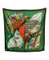 HERMES (エルメス) カレ90 シルクスカーフ ブラウン×グリーン サイズ:　：25000円