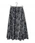 HERALBONY（ヘラルボニー）の古着「フレアスカート「小川真広」」｜ホワイト×ブラック