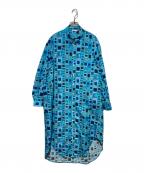 HERALBONYヘラルボニー）の古着「シャツワンピース「青い窓」」｜ブルー