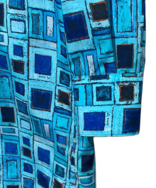 HERALBONY（ヘラルボニー）HERALBONY (ヘラルボニー) シャツワンピース「青い窓」 ブルー サイズ:Fの古着・服飾アイテム