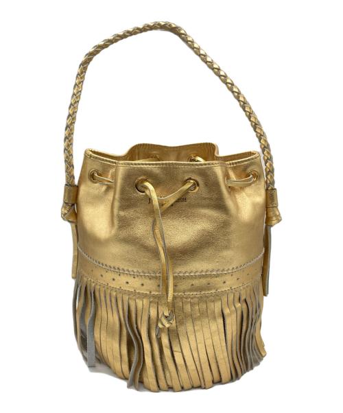 J&M DAVIDSON（ジェイ＆エム デヴィッドソン）J&M DAVIDSON (ジェイ＆エム デヴィッドソン) フリンジカーニバルバッグ ゴールドの古着・服飾アイテム