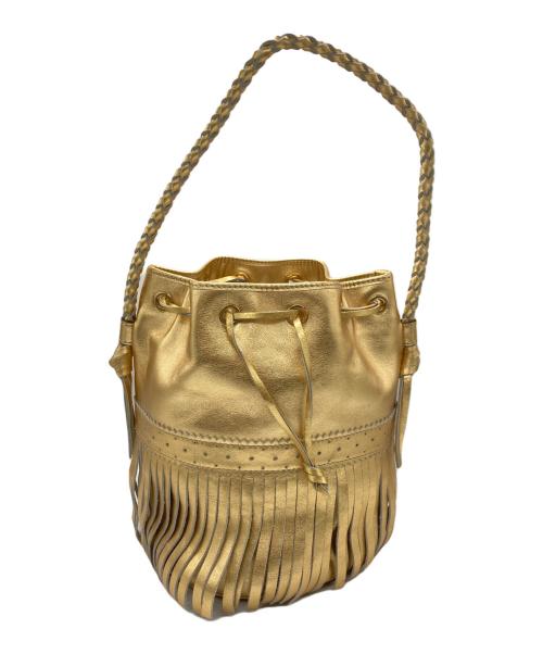 J&M DAVIDSON（ジェイ＆エム デヴィッドソン）J&M DAVIDSON (ジェイ＆エム デヴィッドソン) フリンジカーニバルバッグ ゴールドの古着・服飾アイテム