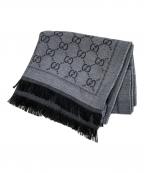 GUCCIグッチ）の古着「GG柄 フリンジストール」｜グレー