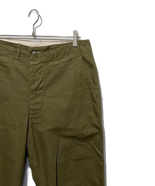 BUTCHER PRODUCTS（ブッチャープロダクツ）BUTCHER PRODUCTS (ブッチャープロダクツ) ヘリンボーントラウザーズ カーキ サイズ:34の古着・服飾アイテム