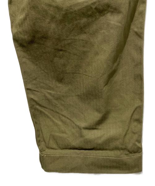 BUTCHER PRODUCTS（ブッチャープロダクツ）BUTCHER PRODUCTS (ブッチャープロダクツ) ヘリンボーントラウザーズ カーキ サイズ:34の古着・服飾アイテム