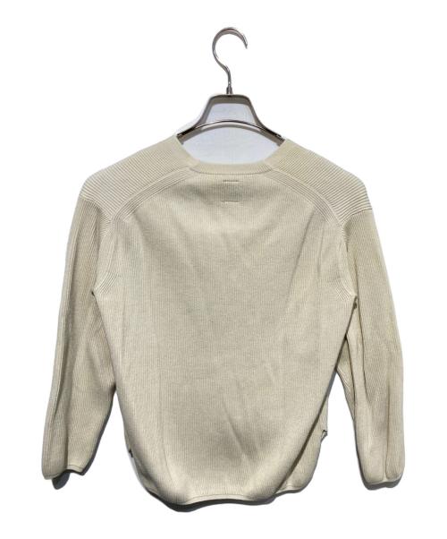 BATONER（バトナ―）BATONER (バトナ―) コットンシルク度詰めリブVネックニット ベージュ サイズ:１の古着・服飾アイテム