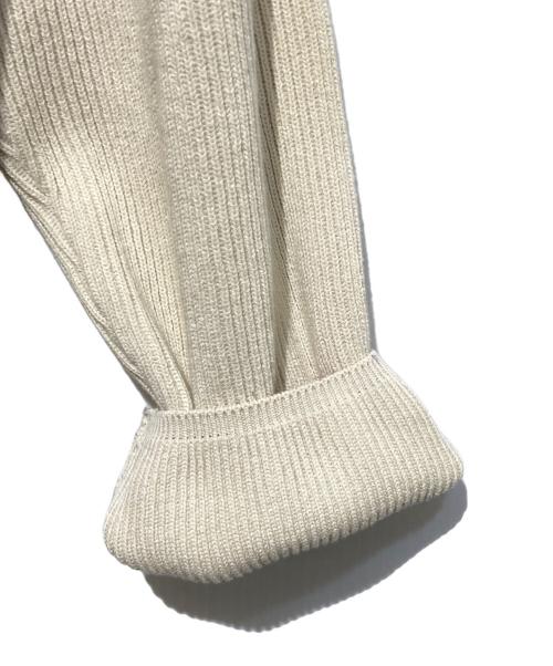 BATONER（バトナ―）BATONER (バトナ―) コットンシルク度詰めリブVネックニット ベージュ サイズ:１の古着・服飾アイテム