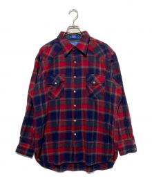 PENDLETON（ペンドルトン）の古着「ウールウエスタンシャツ」｜レッド×ネイビー