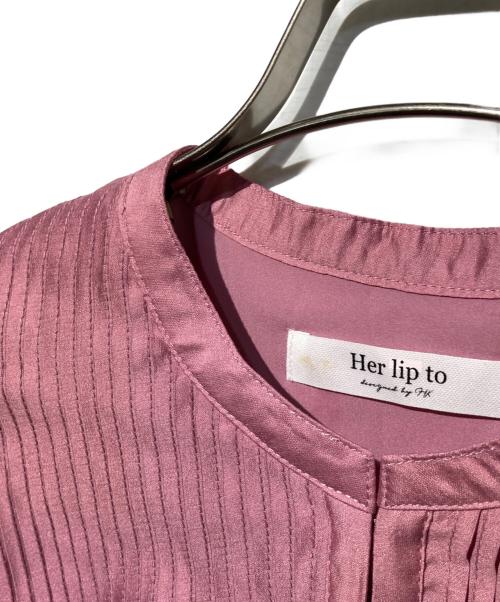 HER LIP TO（ハーリップトゥ）Her lip to (ハーリップトゥ) Little Butterfly Sleeve Dress ピンク サイズ:Freeの古着・服飾アイテム