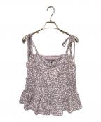 HER LIP TOハーリップトゥ）の古着「Cherry Pattern Strap Top」｜ピンク