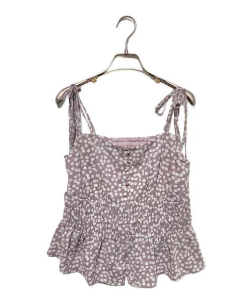 HER LIP TO（ハーリップトゥ）Her lip to (ハーリップトゥ) Cherry Pattern Strap Top ピンク サイズ:Mの古着・服飾アイテム